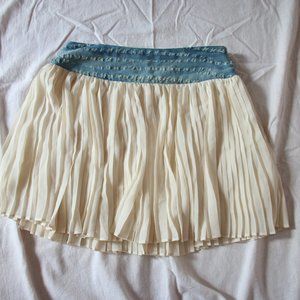 Beige Pleated Skirt by VERY J